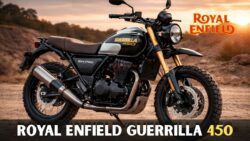 बुलेट लवर्स के लिए खुशखबरी! Killer लुक्स और धांसू फीचर्स देखकर आप भी कहेंगे ‘वाह!’। Guerrilla 450 Bike